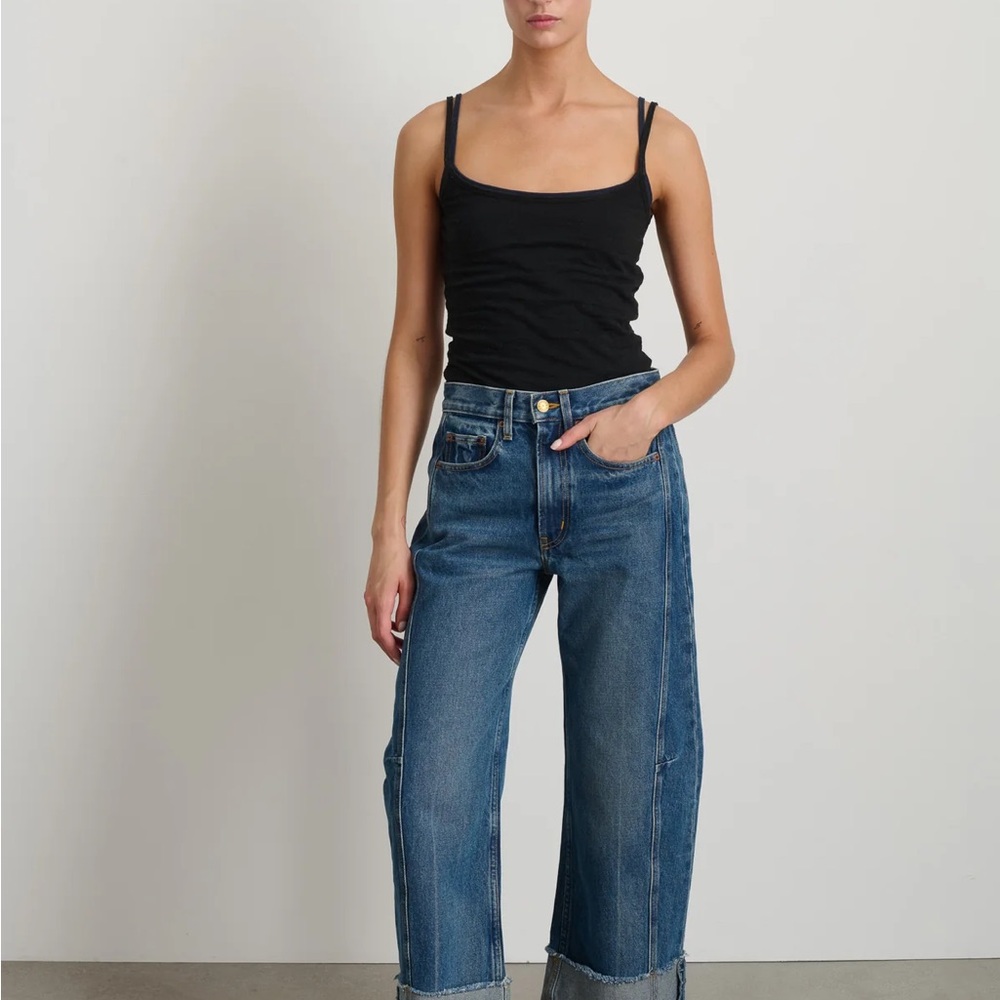 B SIDES Relaxed Cuffed Lasso Jean Vista Blue